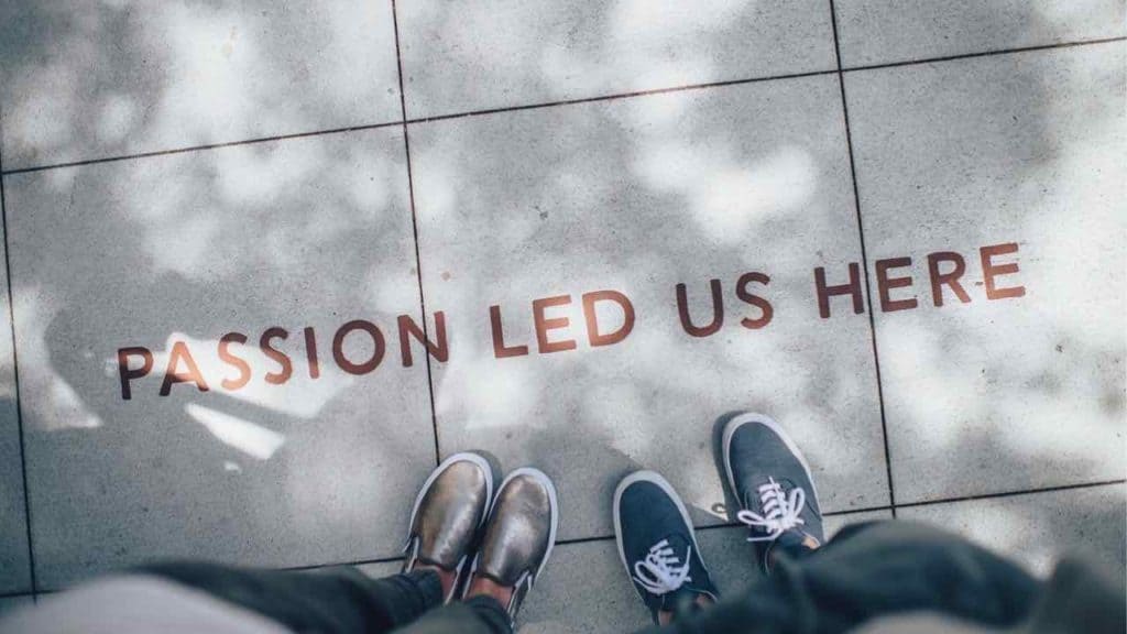 passion printed on the floor