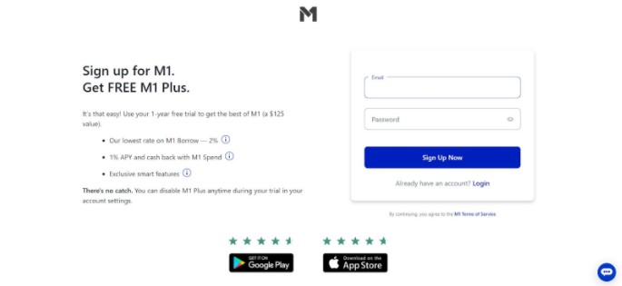 sign up for M1 Finance